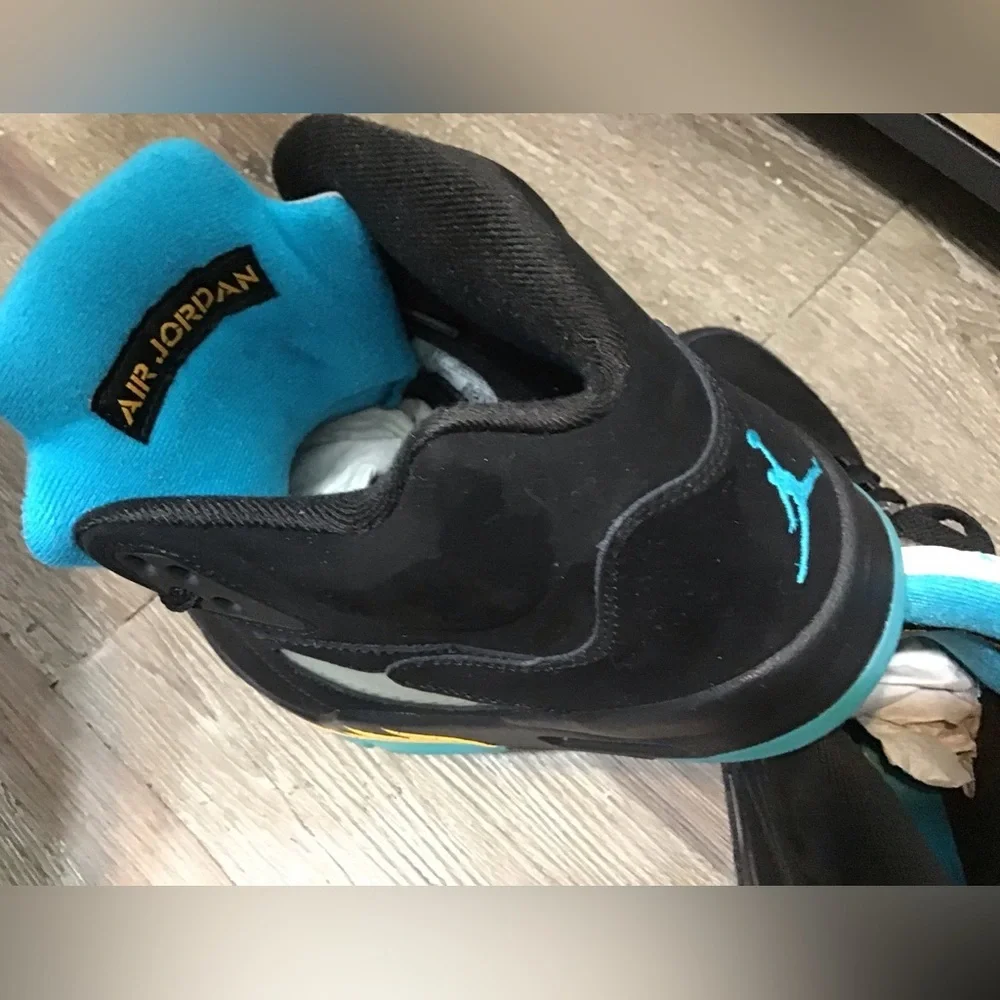 Jordan Retro 5 Aqua Blue Black